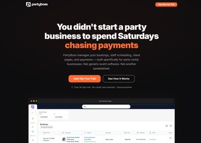 Party Boss (Demo Build) website screenshot